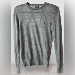 Distressed All Saints Merino Wool Sweater